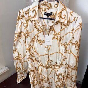 BRAND NEW WITH TAGS!  Generation Love Maya Romper in White Gilded Chain Size 4